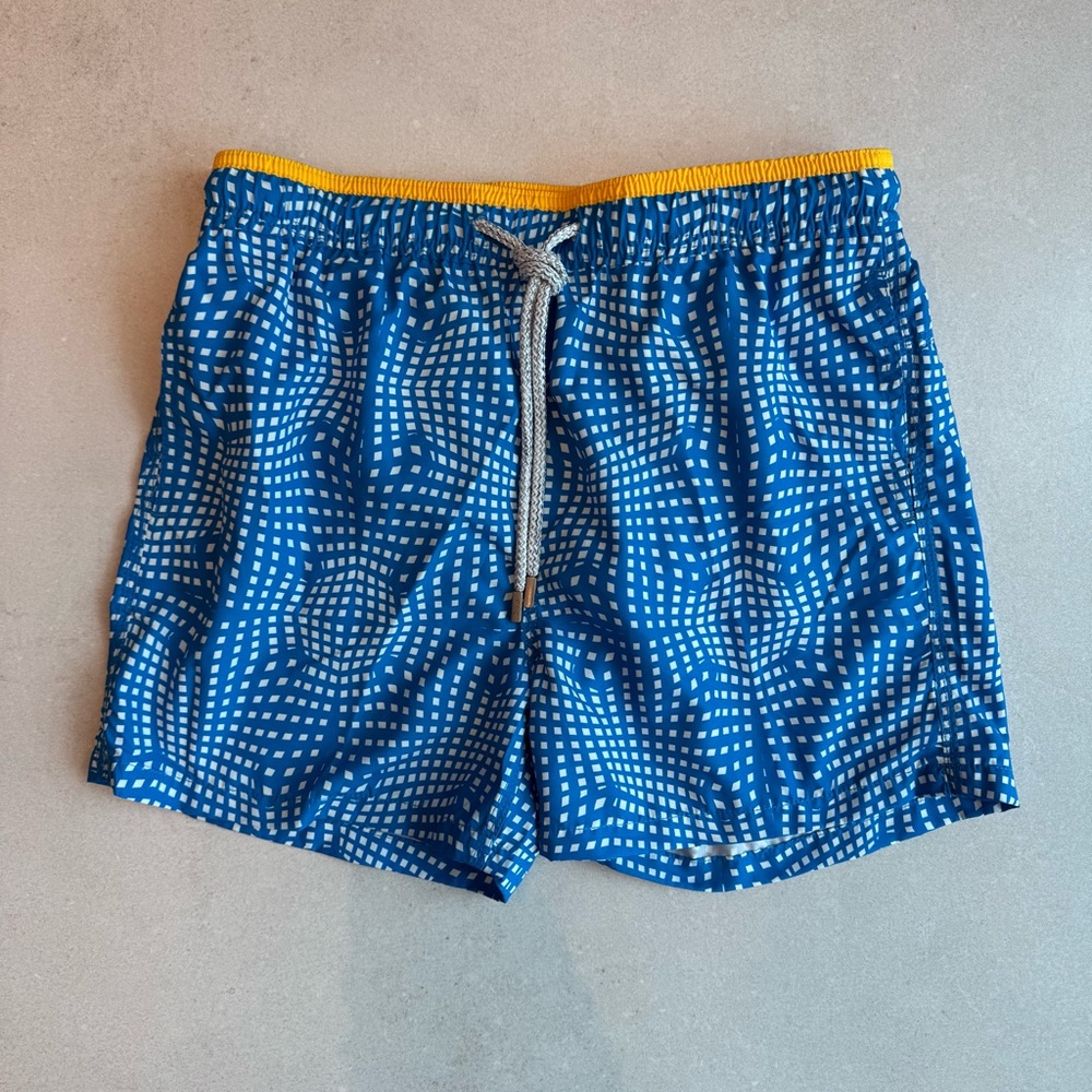 Pier St. Barth Men’s South Beach Sports Swim Shorts - Space Molecules